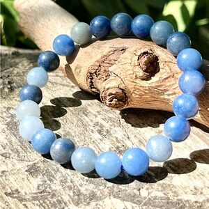 8mm stretchable blue‎ aventurine bracelet